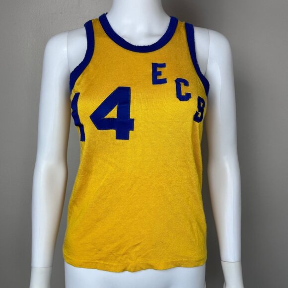 Vintage 1970s ECS Basketball Jersey, Rawlings Size Youth L/Adult XS-S, Memphis
